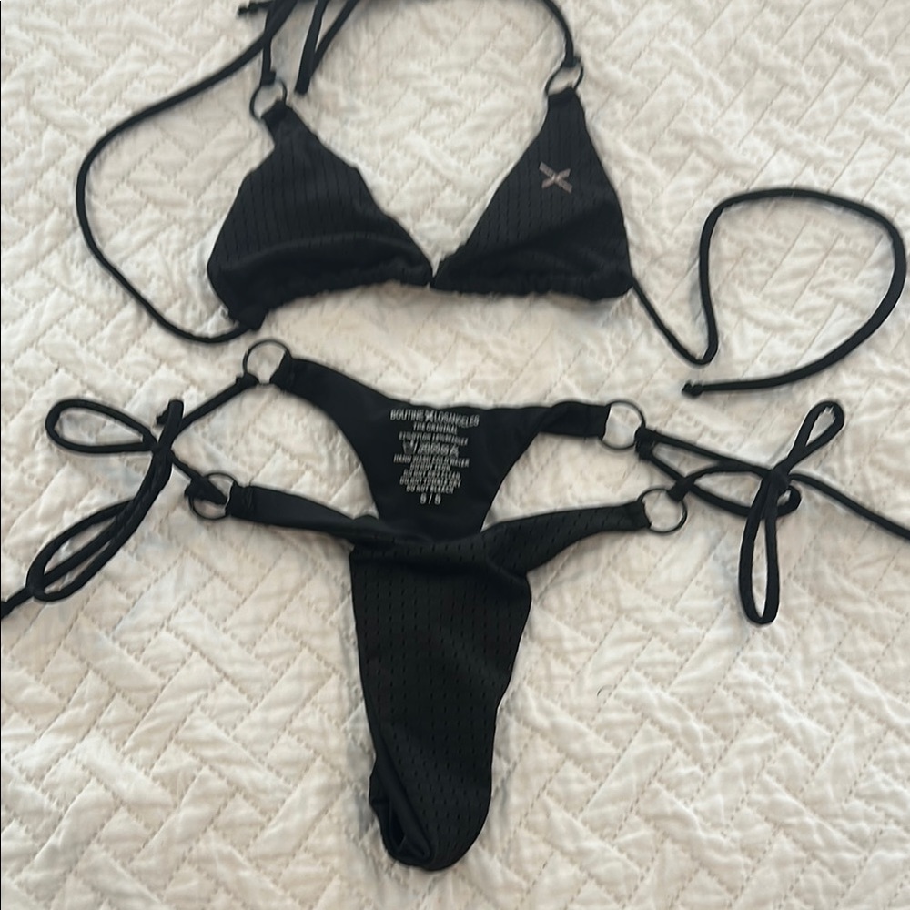 Boutine x LA small Black Women's Swim Bikini Set. Never worn.